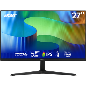Acer 27" FHD Monitor Round Stand  FHD 5ms 100Hz IPS Monitor, Consumer (1920 x 1080)  Inputs: HDMI, VGA